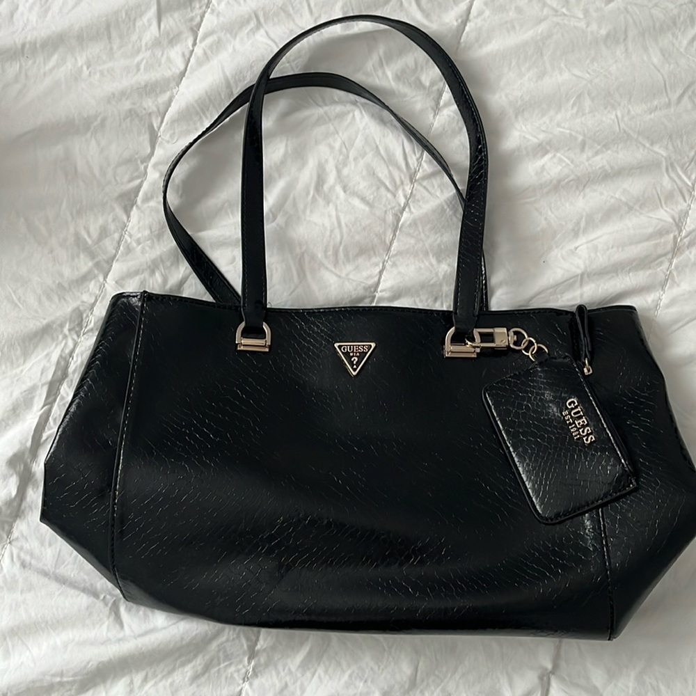 GUESS Black Shoulder Bag Tote One Size